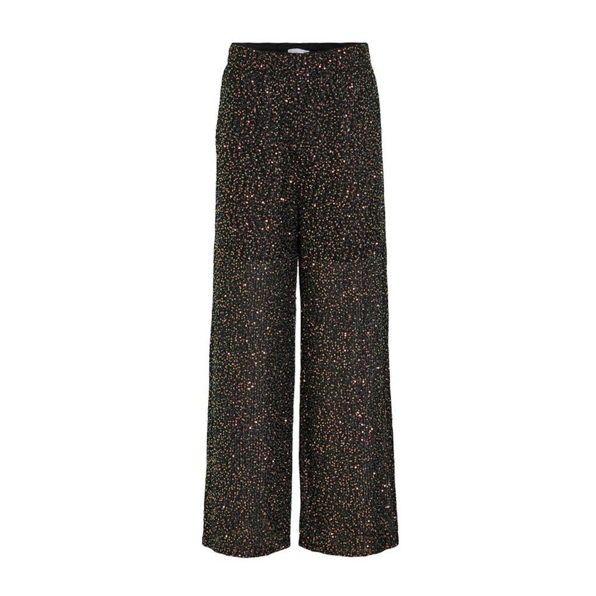 Vila Pantalons à sequin Noir Femme Vila Viscara