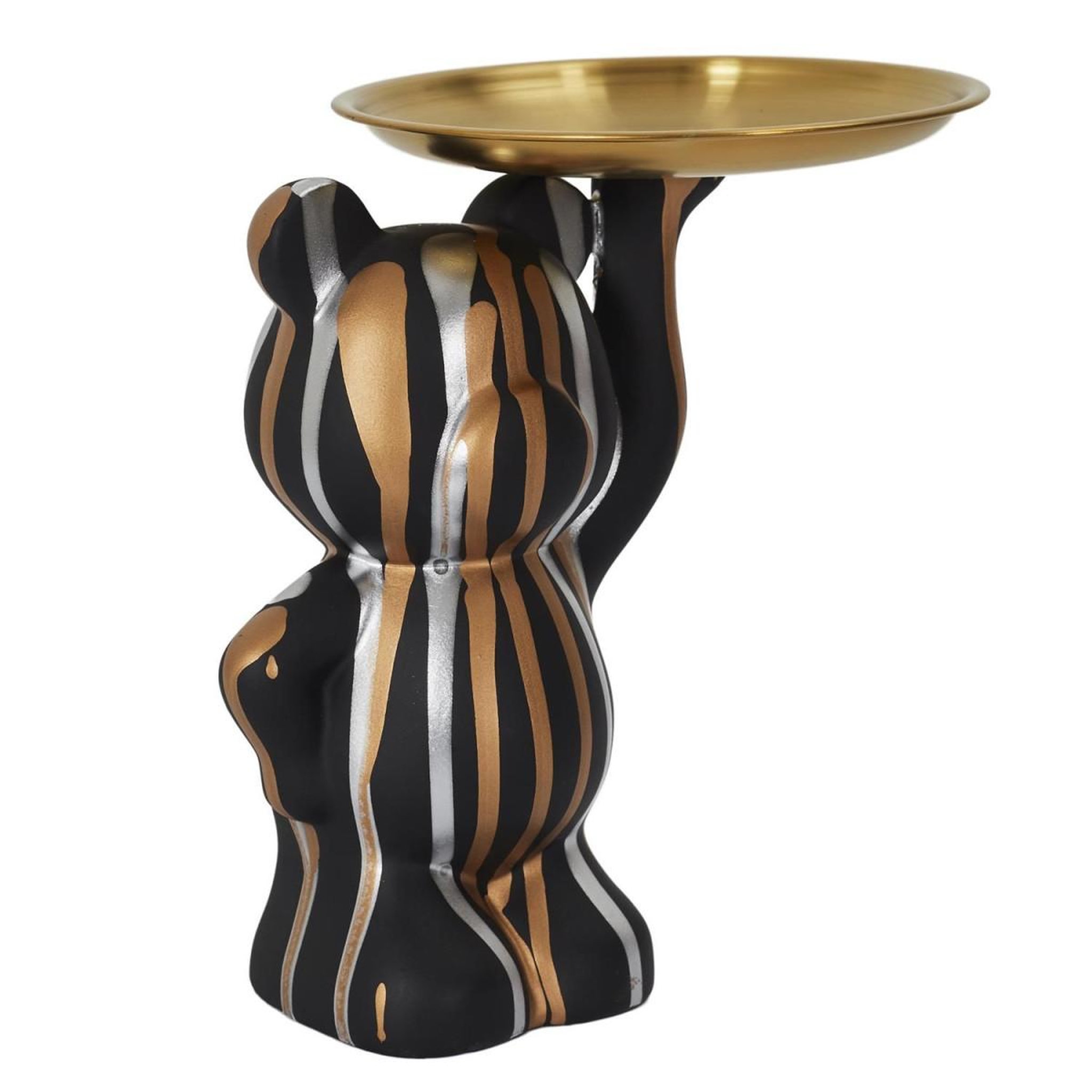 The Home Deco Factory Vide-poche statue  ourson  23cm noir