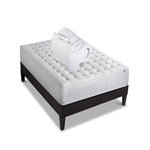 BELLECOUR BELLECOUR LITERIE | Pack Prêt à dormir CHÂTELET | Matelas Mémoire de forme + Sommier + Accessoires. Coloris disponibles : Blanc