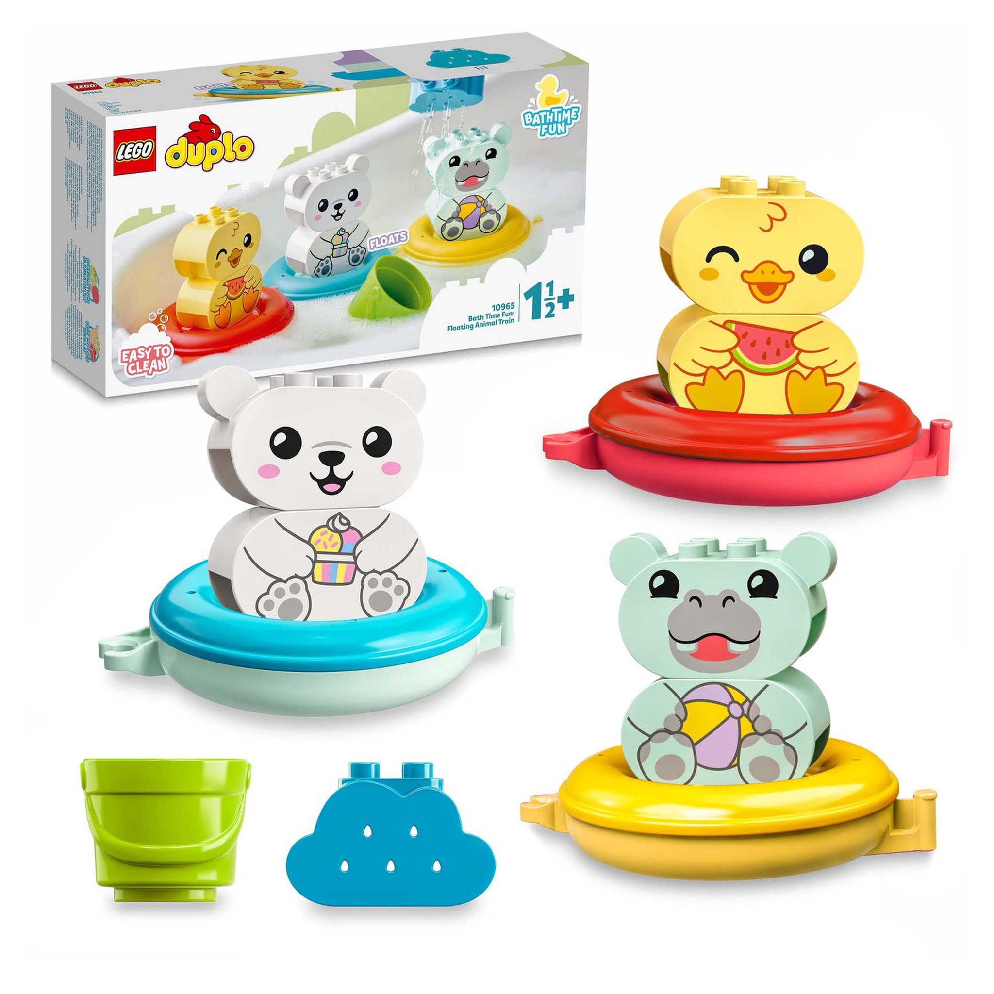 Voir la diapositive 2 : LEGO DUPLO 10965 Jouet de Bain : Le Train Flottant des Animaux