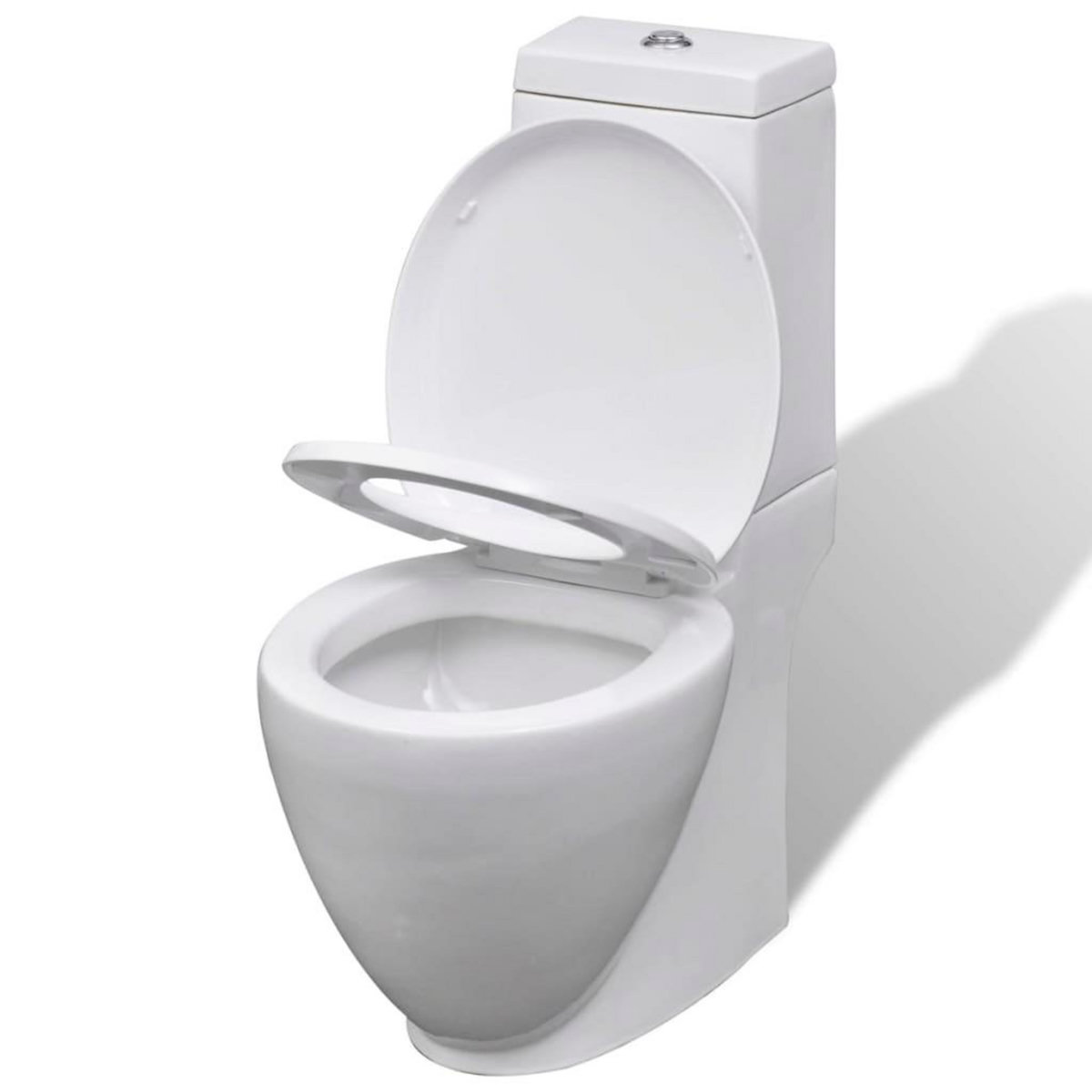 VIDAXL Ensemble de bidet et toilette Ceramique Blanc