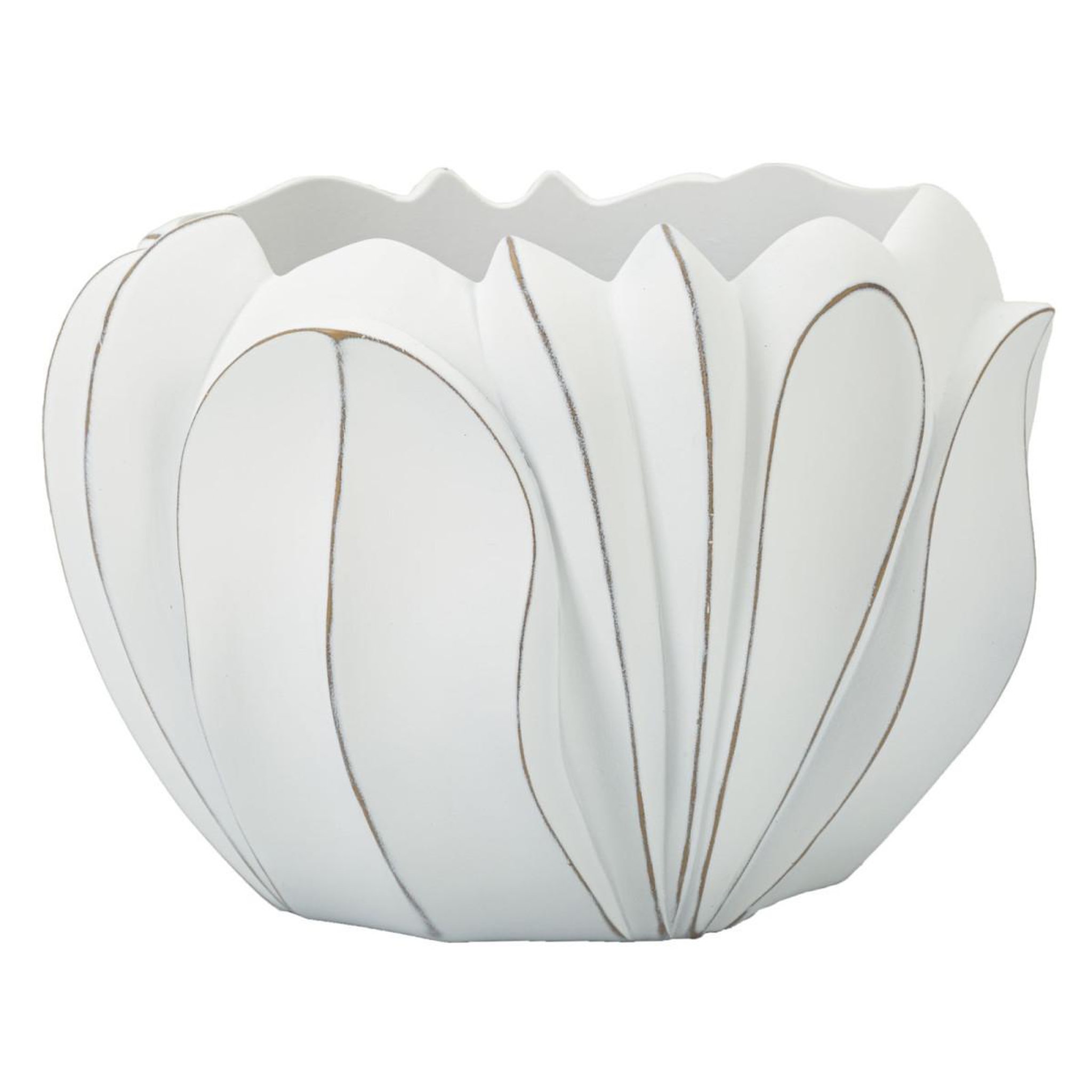 Paris Prix Cache-pot déco en résine  gardy  34cm blanc