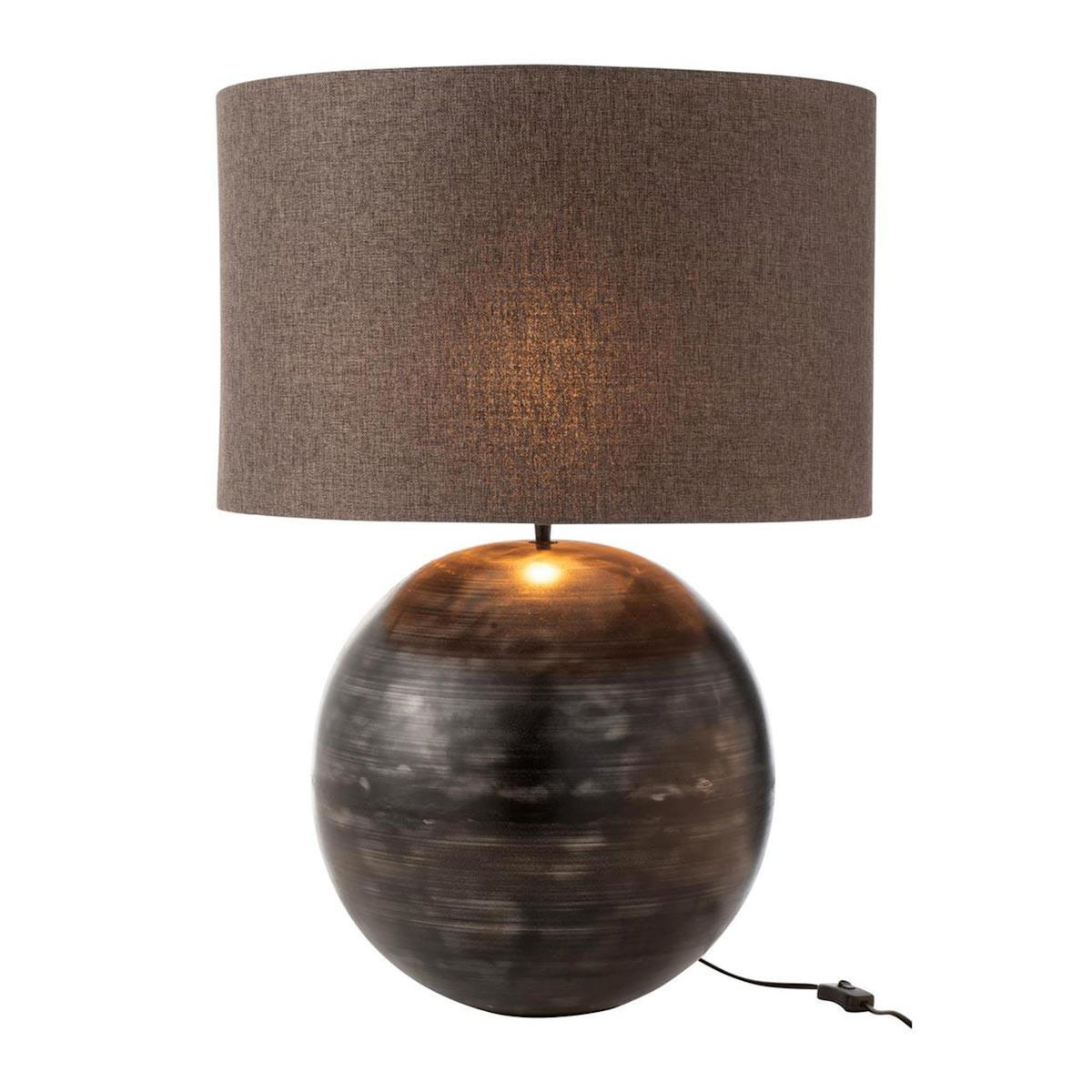 Paris Prix Lampe à Poser en Métal  Bol  78cm Noir