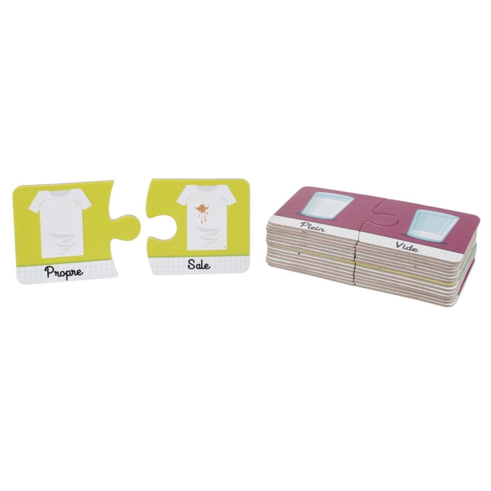 Voir la diapositive 3 : Jeux 2 momes Jeu de 30 Cartes Educatives  J'apprends les Contraires  12cm Multicolore