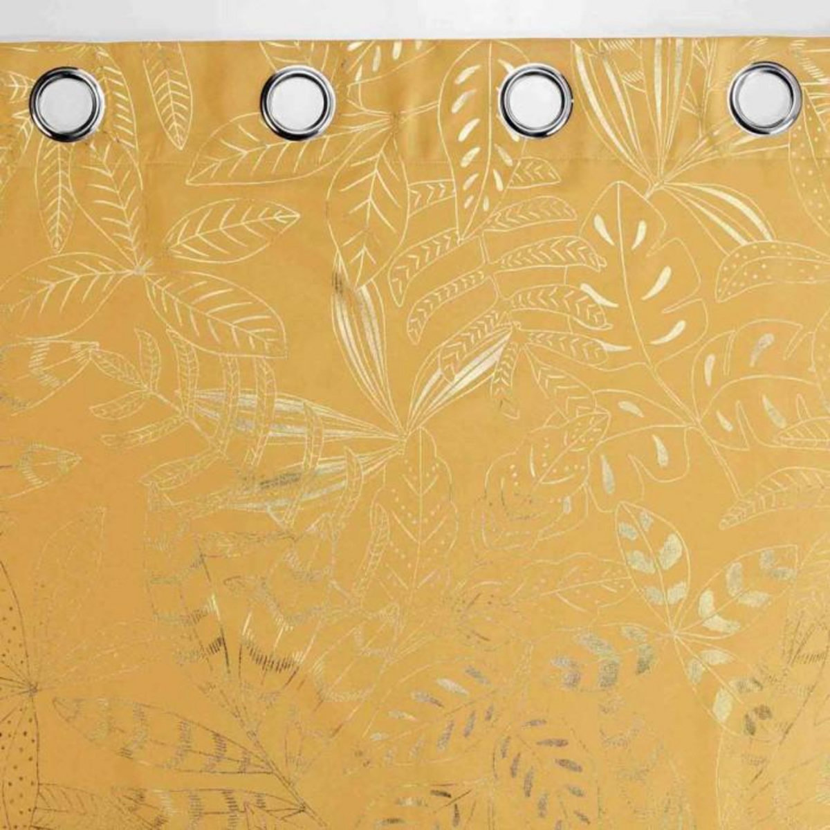 Paris Prix Rideau à Œillets Imprimé  Belflor  140x260cm Jaune