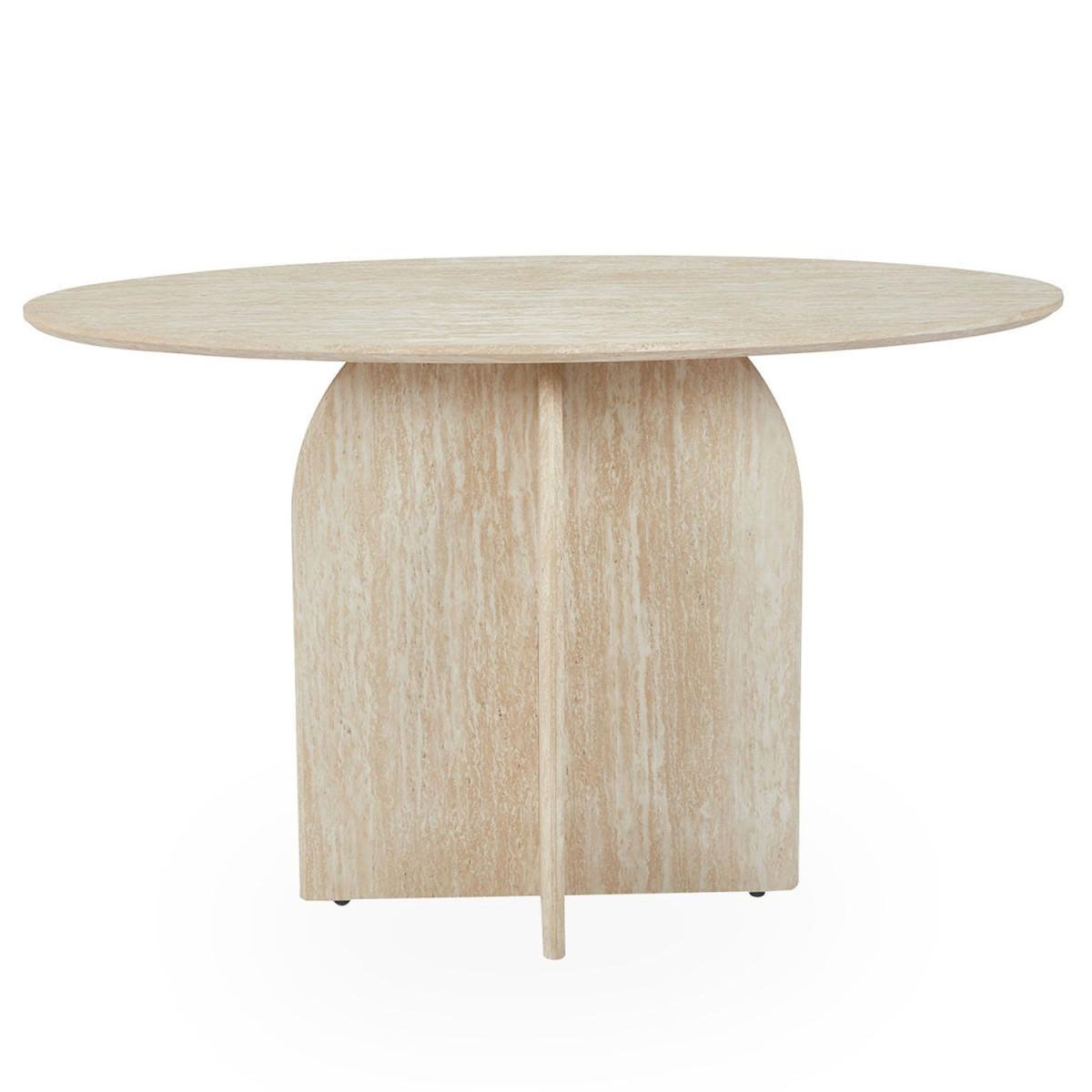 Paris Prix Console Design Effet Travertin  Catrina  120cm Beige