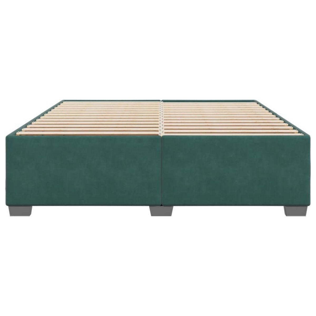 VIDAXL Cadre de lit sans matelas vert fonce 180x200 cm velours