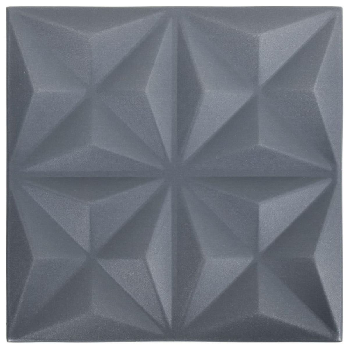 VIDAXL Panneaux muraux 3D 12 pcs 50x50 cm gris origami 3 m²