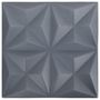 Voir la diapositive 2 : VIDAXL Panneaux muraux 3D 12 pcs 50x50 cm gris origami 3 m²