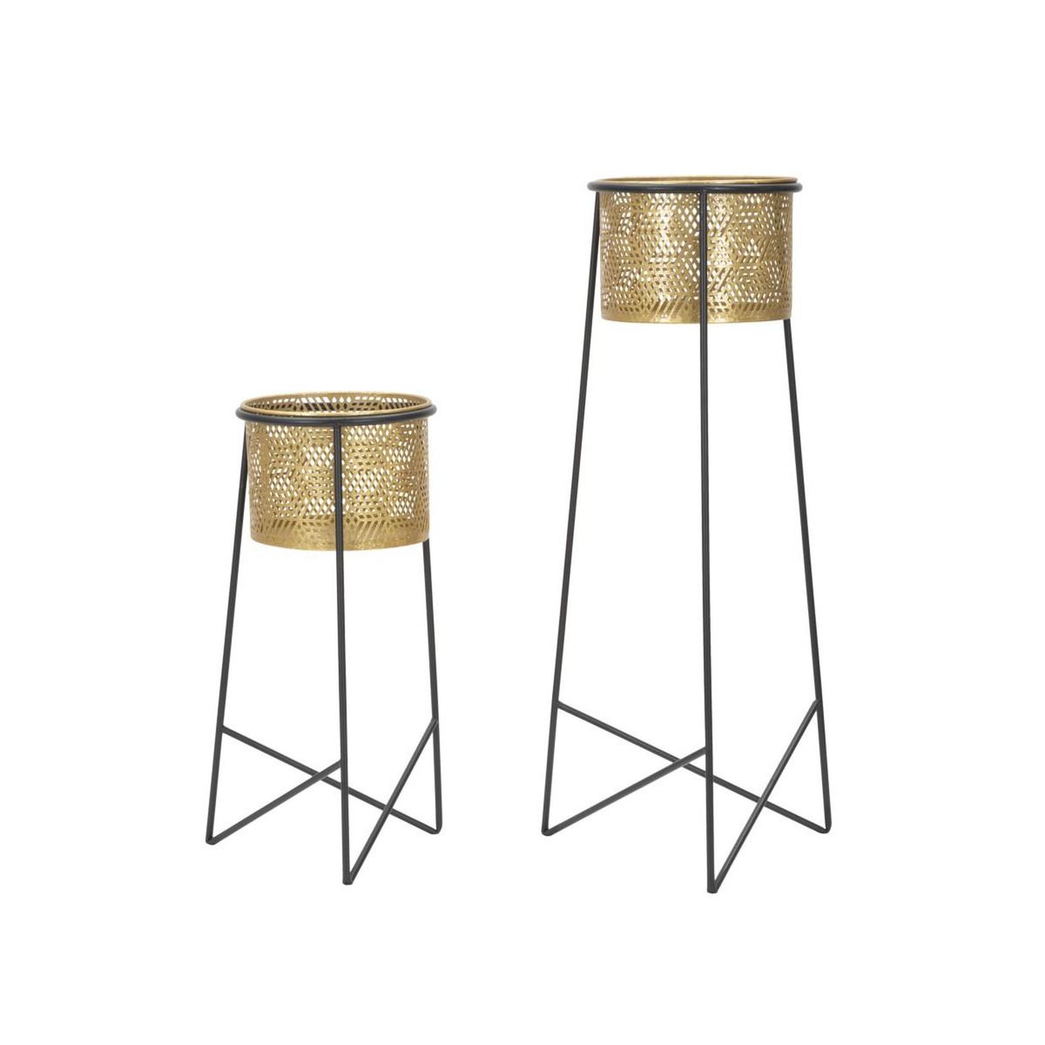 Paris Prix Lot de 2 cache-pots en métal  exy  76cm or