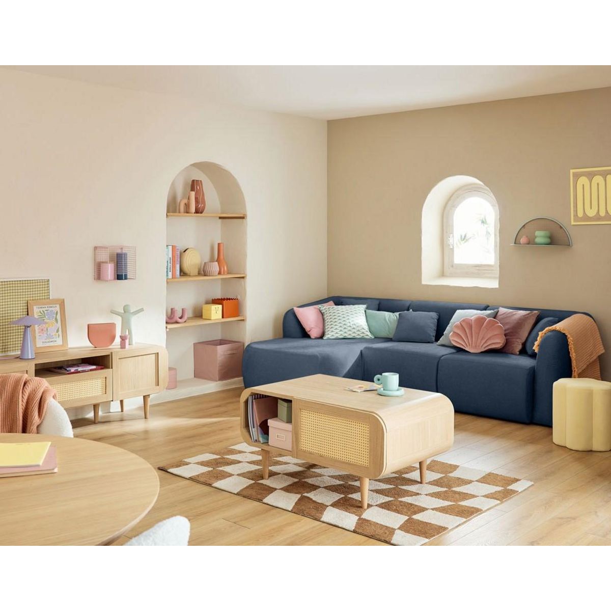 LISA DESIGN Ikare - canapé modulable d'angle gauche - 4 places - en tissu