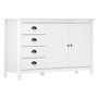 Voir la diapositive 1 : VIDAXL Buffet Hill Blanc 130x40x80 cm Bois de pin solide