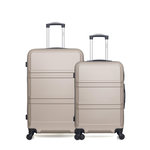 HERO HERO - Lot de 2 - Valise grand format et valise weekend UTAH. Coloris disponibles : Beige, Bleu, Gris