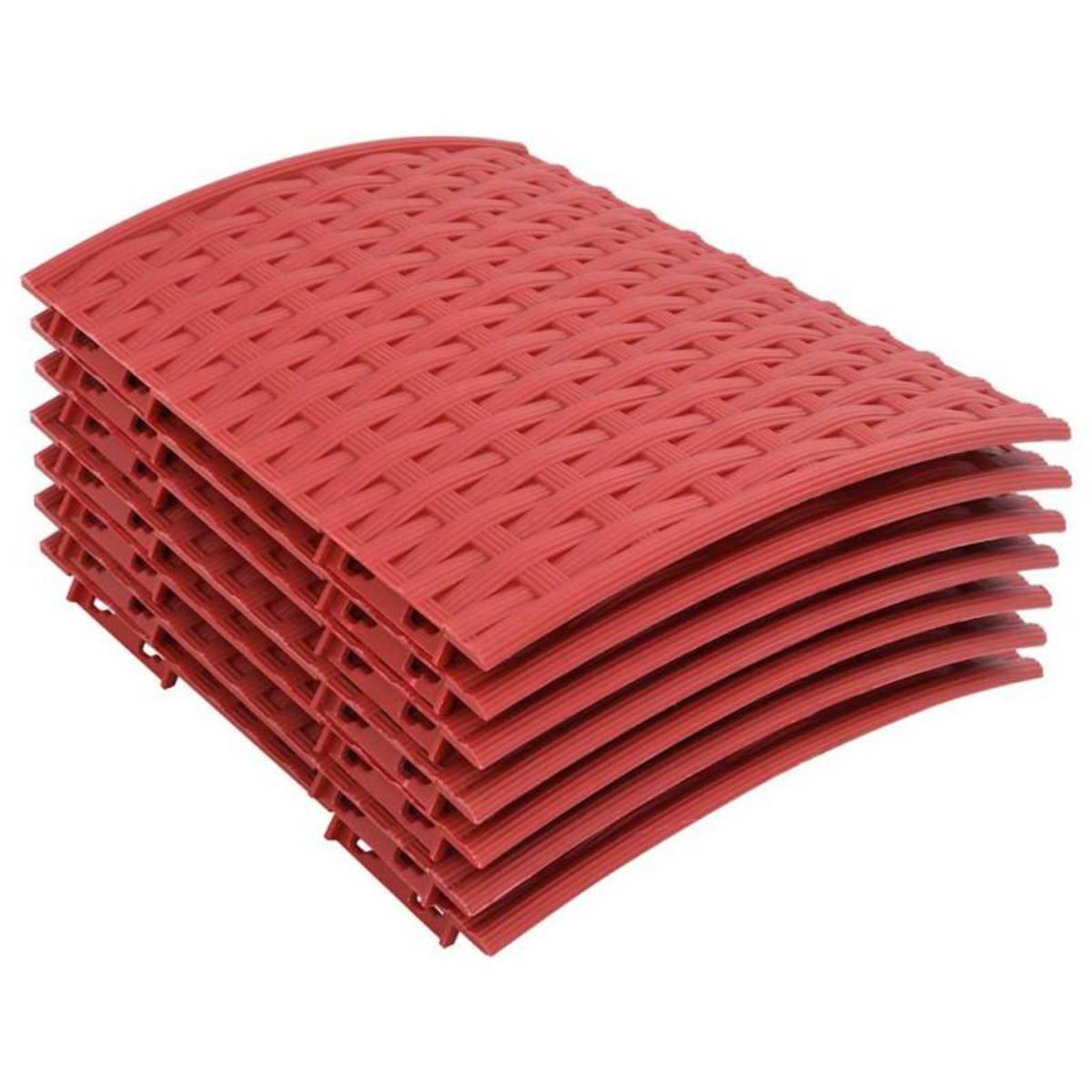 VIDAXL Jupe de sapin de Noël rouge Ø56x23 cm plastique