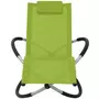 VIDAXL Chaise longue geometrique d'exterieur Acier Vert
