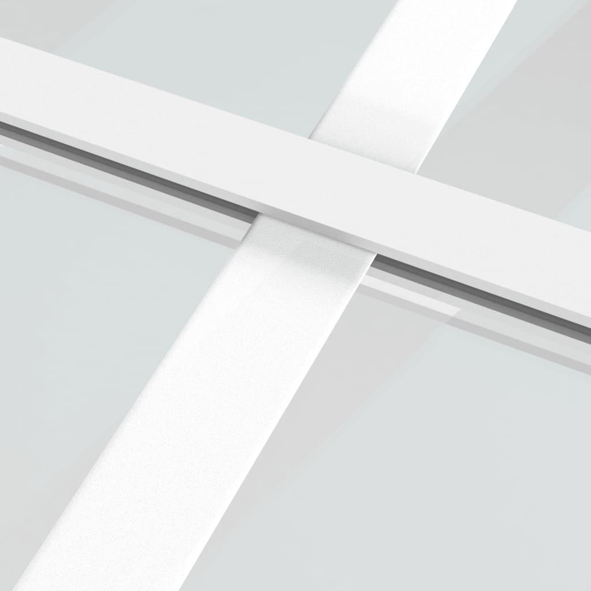 Voir la diapositive 5 : VIDAXL Porte coulissante Verre ESG depoli aluminium 102,5x205 cm Blanc