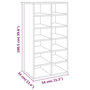 Voir la diapositive 6 : VIDAXL Etagere a chaussures Chene fume 54x34x100,5 cm
