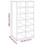 Voir la diapositive 6 : VIDAXL Etagere a chaussures Chene fume 54x34x100,5 cm