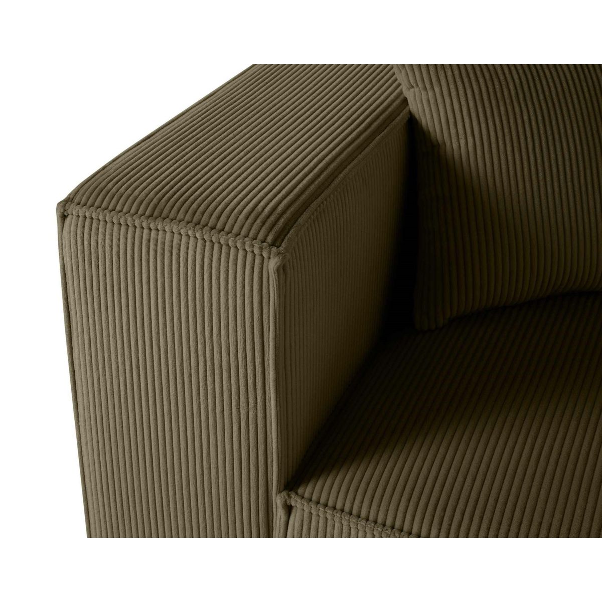 LISA DESIGN Arty - module d'assise gauche - en velours côtelé