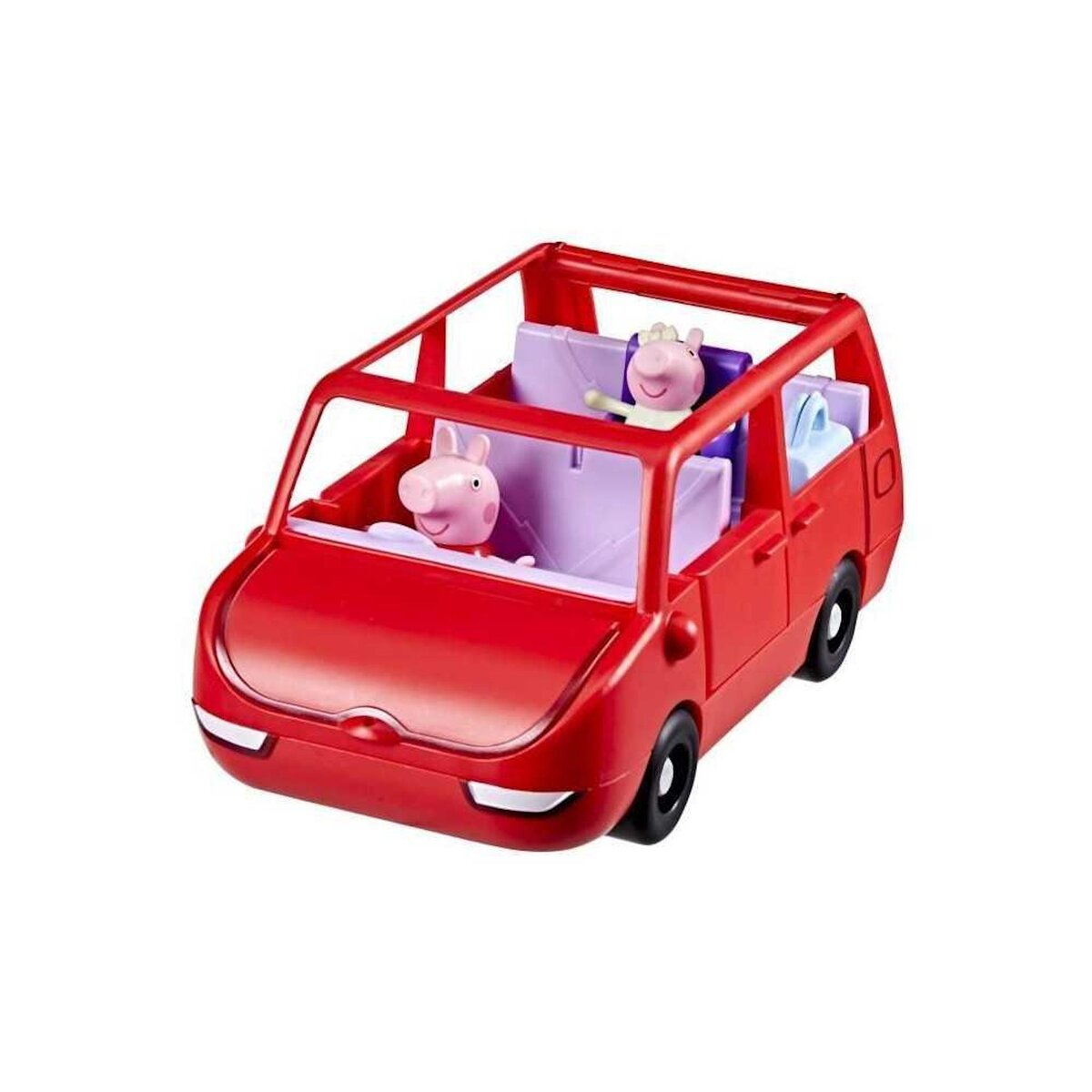 HASBRO Peppa Pig La grande voiture familiale, coffret avec véhicule et 2 figurines, a partir de 3 ans