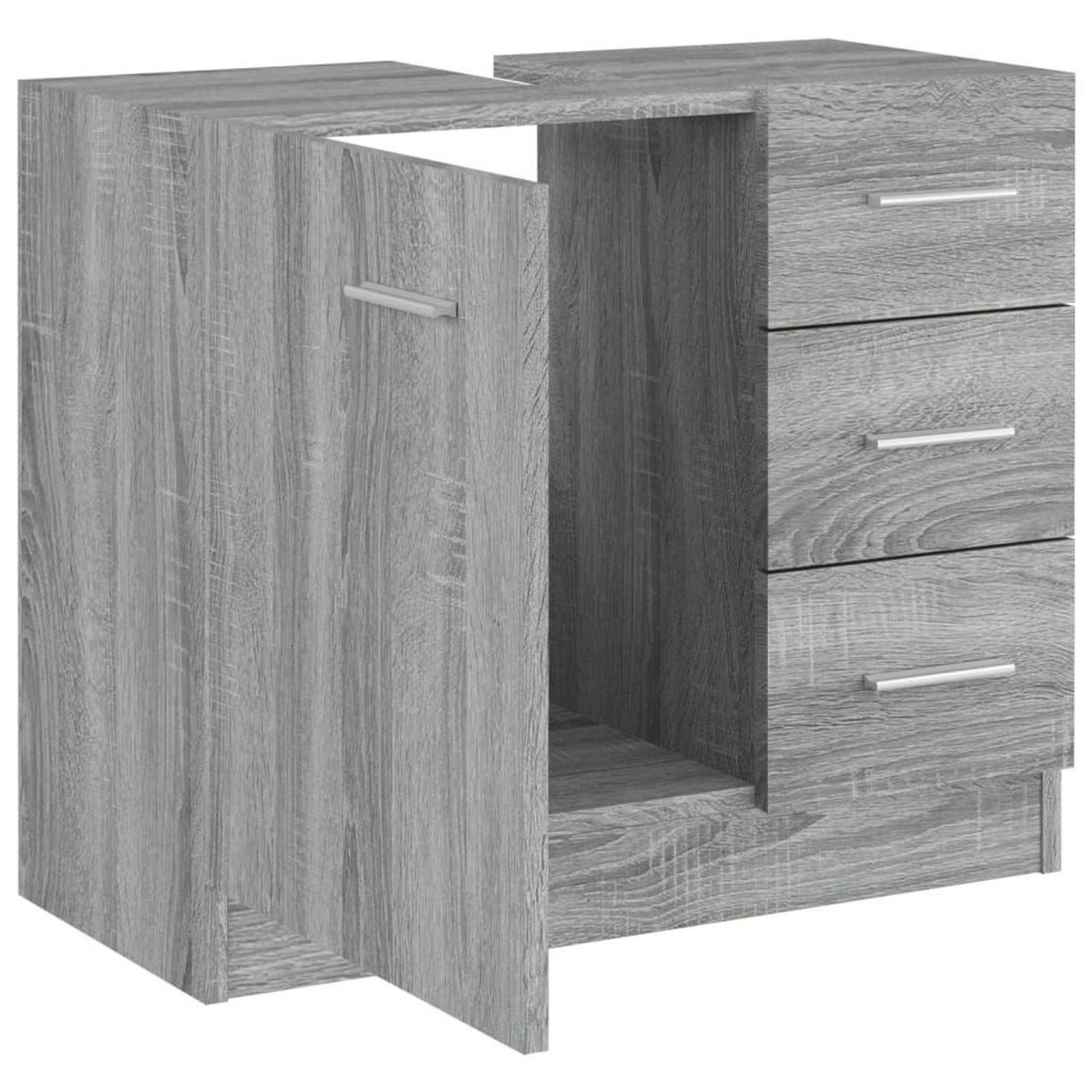 VIDAXL Armoire de lavabo Sonoma gris 63x30x54 cm Bois d'ingenierie