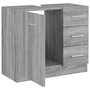Voir la diapositive 5 : VIDAXL Armoire de lavabo Sonoma gris 63x30x54 cm Bois d'ingenierie