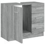 Voir la diapositive 5 : VIDAXL Armoire de lavabo Sonoma gris 63x30x54 cm Bois d'ingenierie