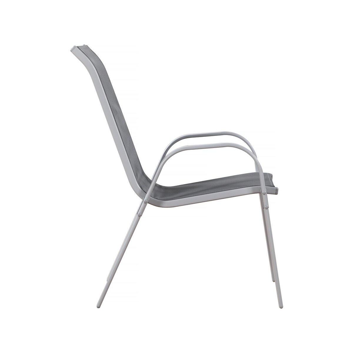 Habitat et Jardin Fauteuil jardin Textilène  Cordoba  - Phoenix - Gris foncé - Lot de 2