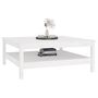 Voir la diapositive 5 : VIDAXL Table basse Blanc 100x100x40 cm Bois massif de pin