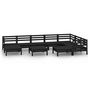 Voir la diapositive 2 : VIDAXL Salon de jardin 10 pcs Bois de pin massif Noir