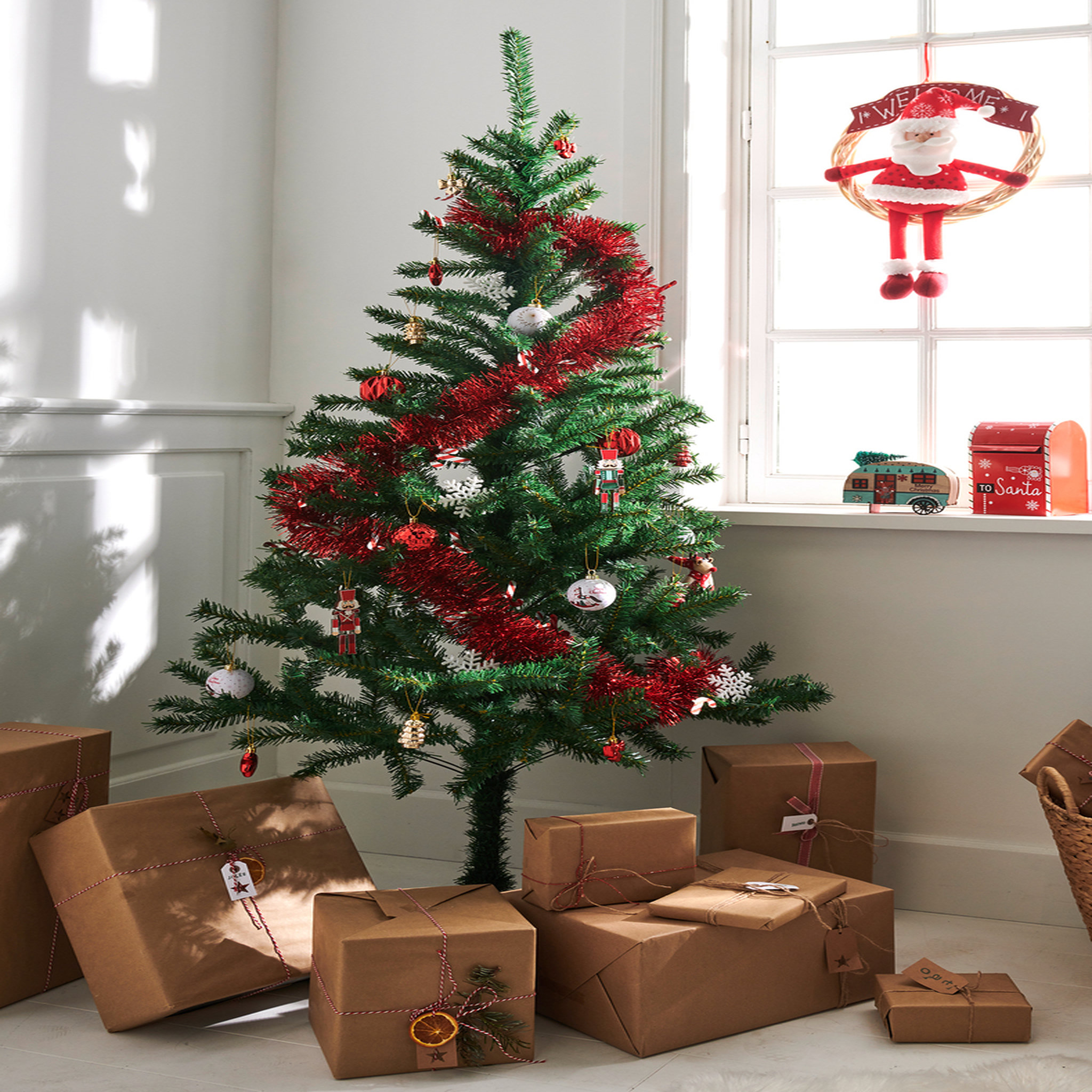 Voir la diapositive 1 : ACTUEL Sapin de Noël artificiel vert 180 cm  