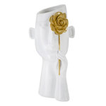 Paris Prix Vase Déco Visage en Résine  Fiore  27cm Blanc