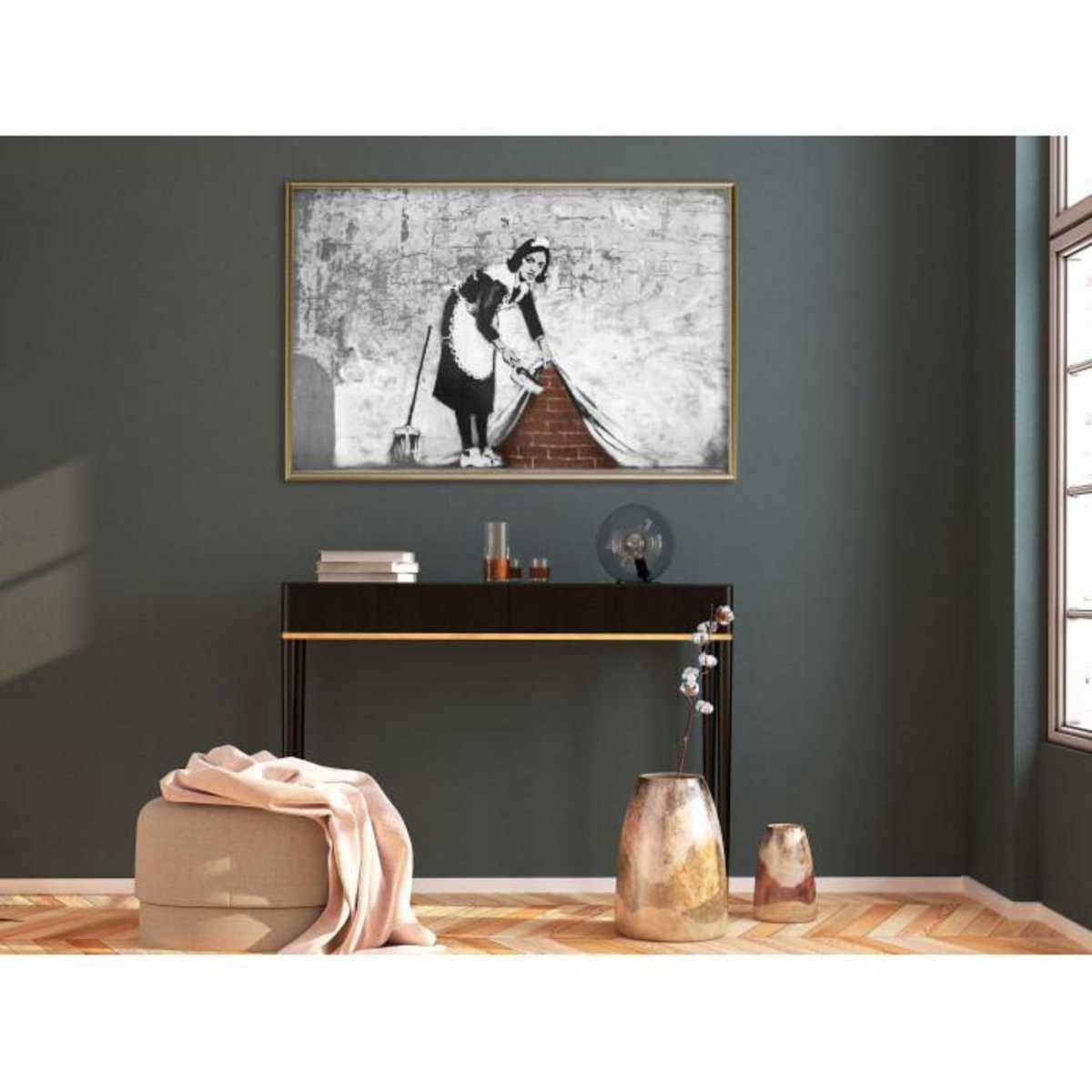 Paris Prix Affiche Murale Encadrée  Banksy Sweep it Under the Carpet