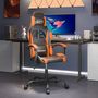Voir la diapositive 1 : VIDAXL Chaise de jeu pivotante Noir et orange Similicuir