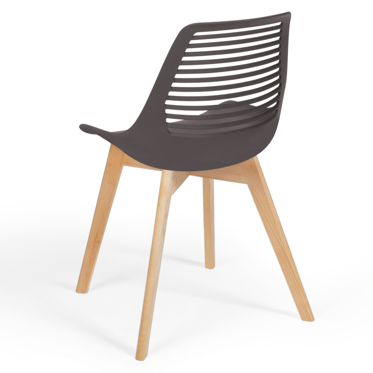 ID MARKET Lot de 6 chaises BONNIE mix color blanc, gris clair, gris foncé x2, bleu canard x2