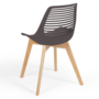 Voir la diapositive 4 : ID MARKET Lot de 6 chaises BONNIE mix color blanc, gris clair, gris foncé x2, bleu canard x2