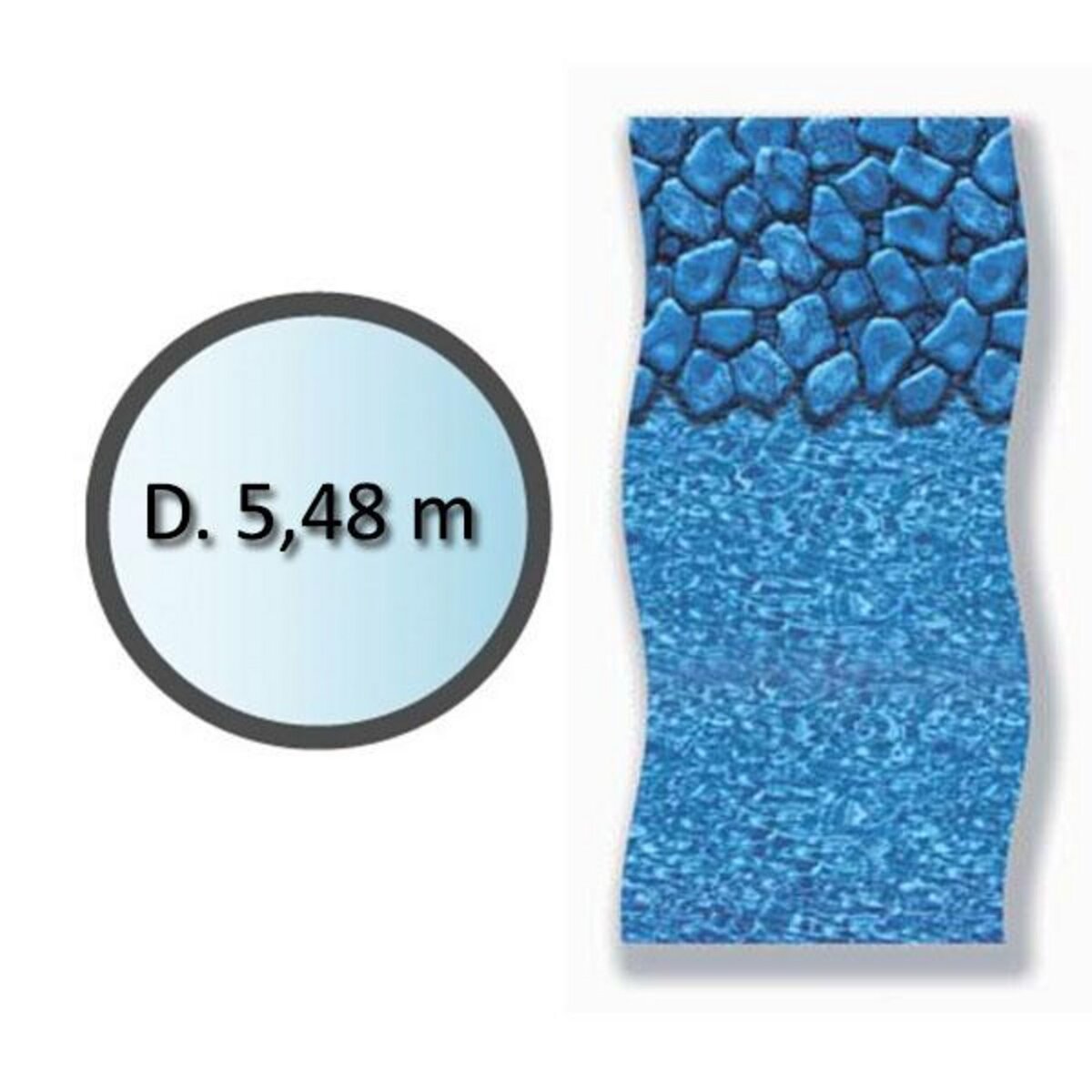 Swimline Liner boulder forme ronde d.5.48m pour piscine hors sol - li1848sbo