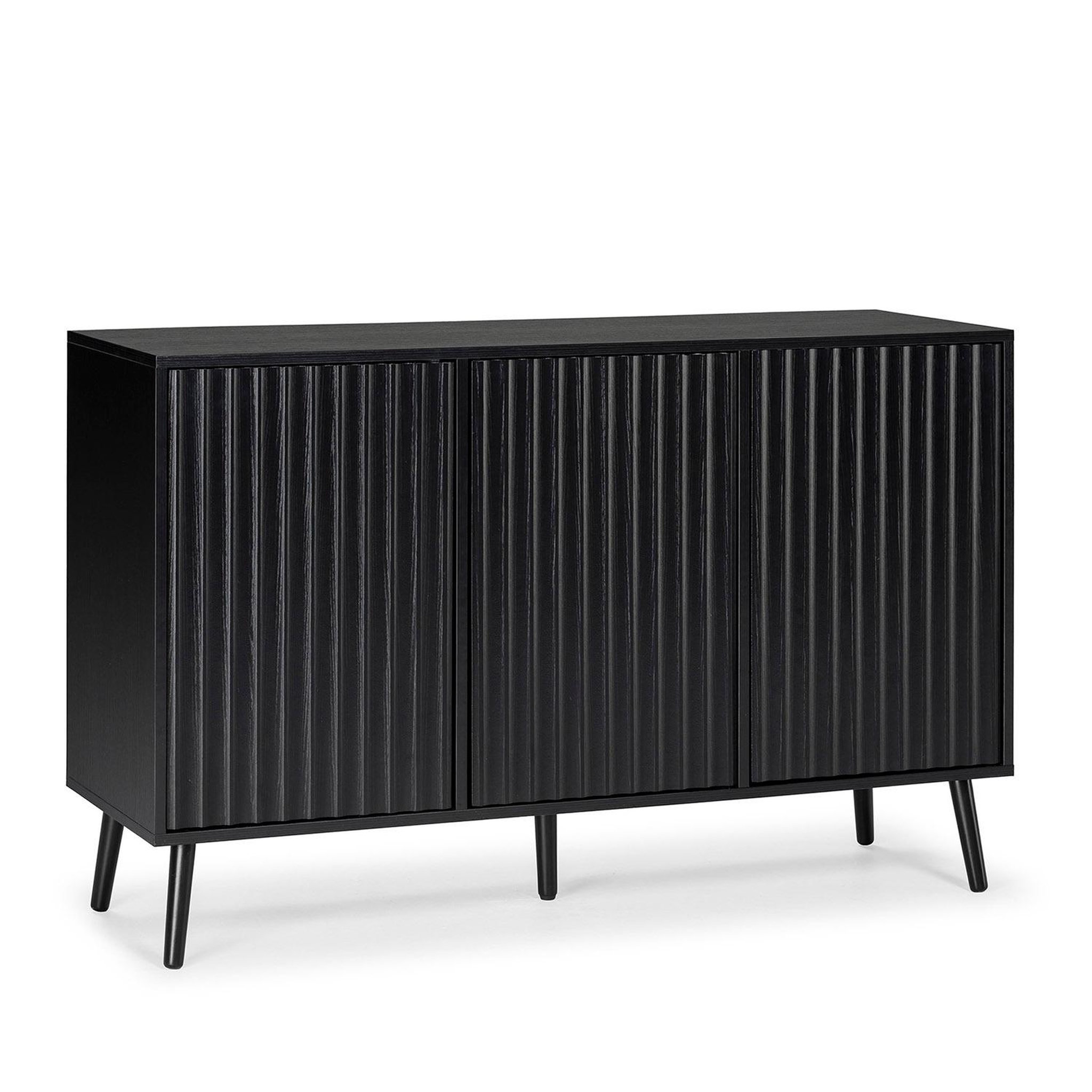 VS VENTA-STOCK Buffet Lluvia 3 portes couleur noir