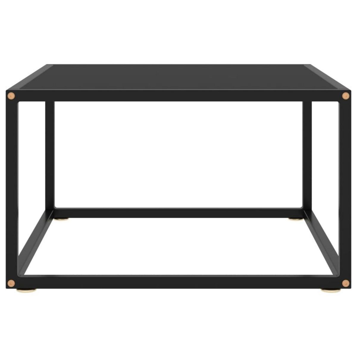 VIDAXL Table basse Noir avec verre noir 60x60x35 cm