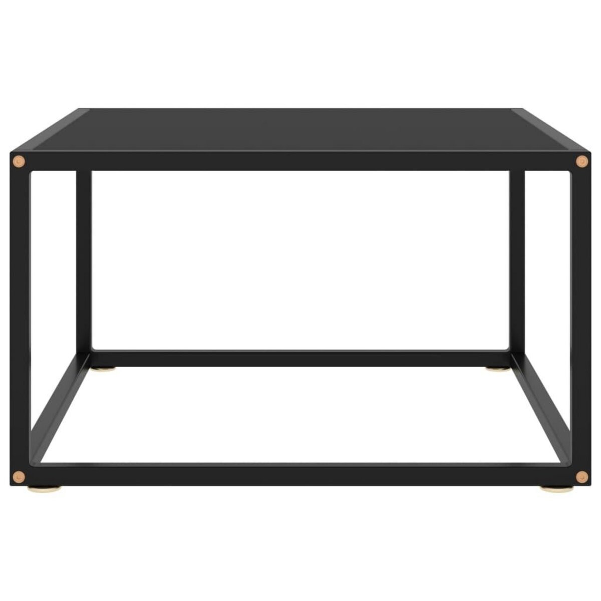 VIDAXL Table basse Noir avec verre noir 60x60x35 cm