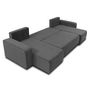 Voir la diapositive 3 : BEST MOBILIER Artemisa - canapé panoramique en u - 7 places - convertible avec coffre - en velours côtelé