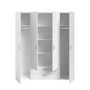 Voir la diapositive 3 : Armoire 4 portes 2 tiroirs L160cm DAISY