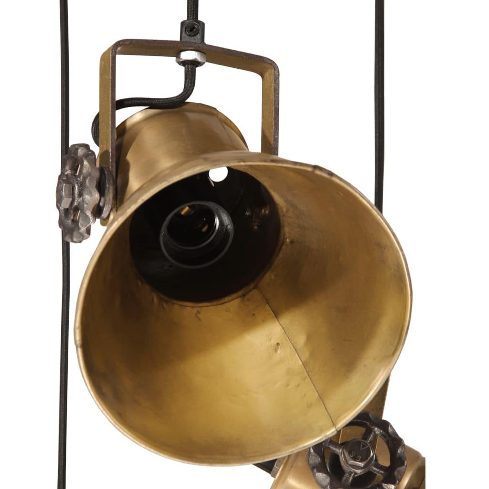 Voir la diapositive 4 : VIDAXL Lampe suspendue 25 W laiton antique 30x30x100 cm E27