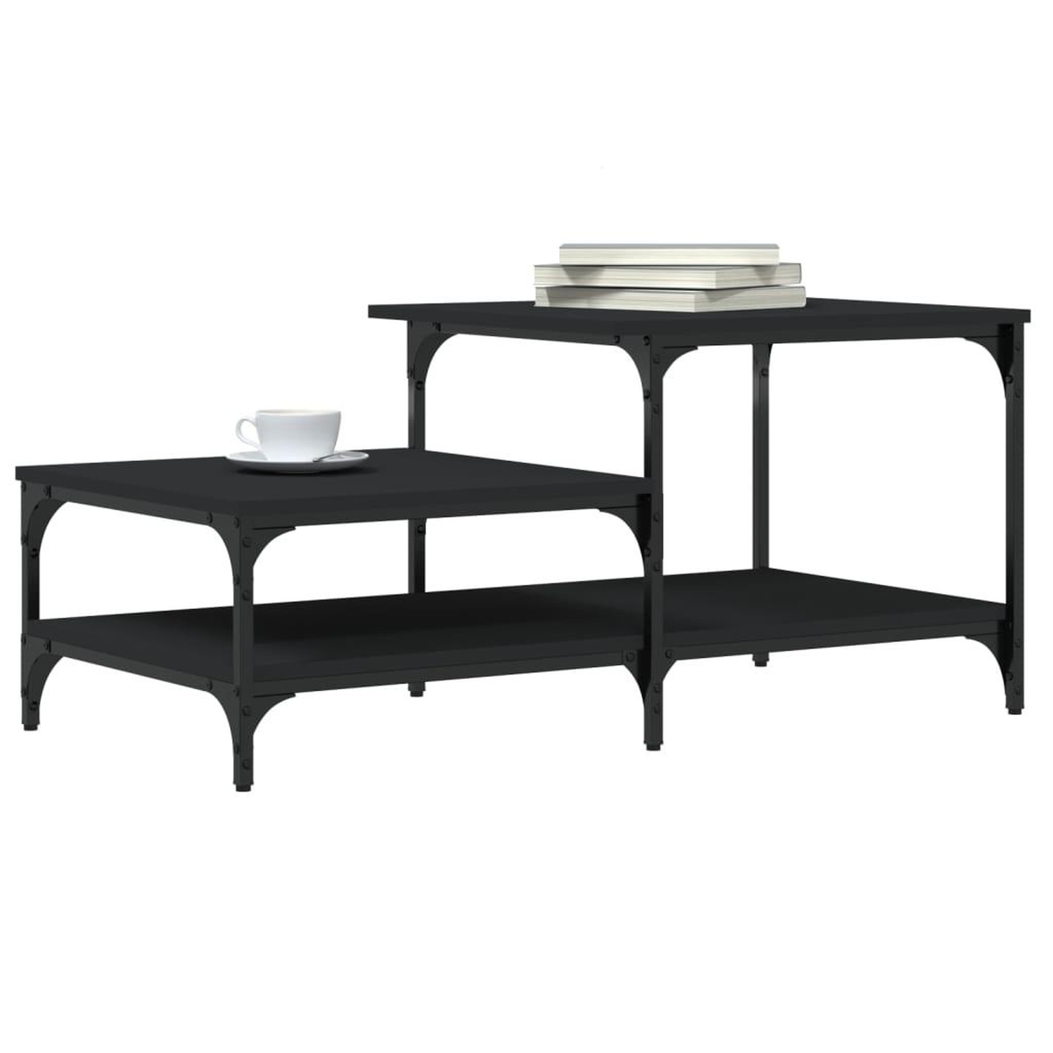 Voir la diapositive 3 : VIDAXL Table basse noir 100x50,5x45 cm bois d'ingenierie