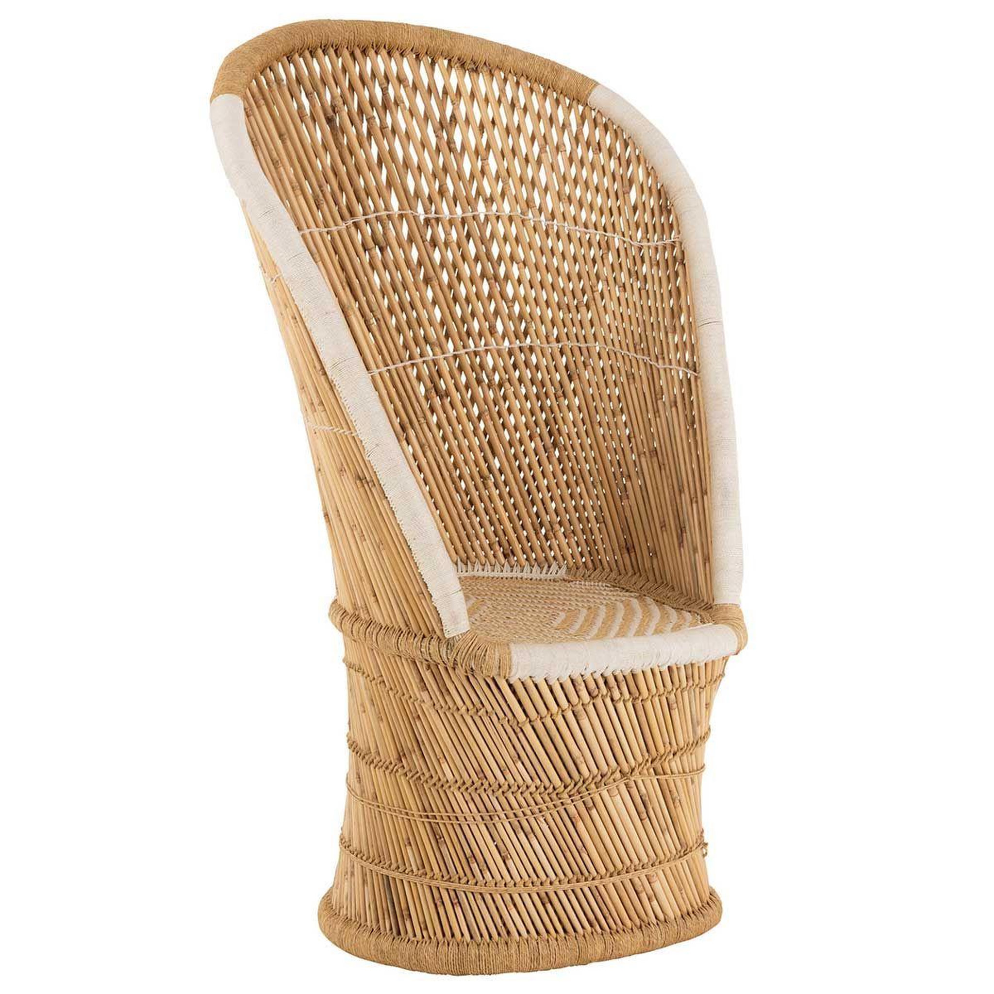 Voir la diapositive 1 : J-LINE Fauteuil design en bambou  smocla  150cm naturel