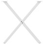 Voir la diapositive 5 : VIDAXL Pieds de table a manger forme de X 2 pcs blanc 80x(72-73) cm