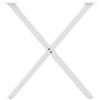 Voir la diapositive 5 : VIDAXL Pieds de table a manger forme de X 2 pcs blanc 80x(72-73) cm