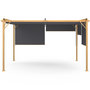 Voir la diapositive 5 : ID MARKET Pergola édition exclusive effet bois toit rétractable 3x4M et 4 stores gris anthracite