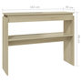 Voir la diapositive 6 : VIDAXL Table console chene sonoma 102x30x80 cm bois d'ingenierie