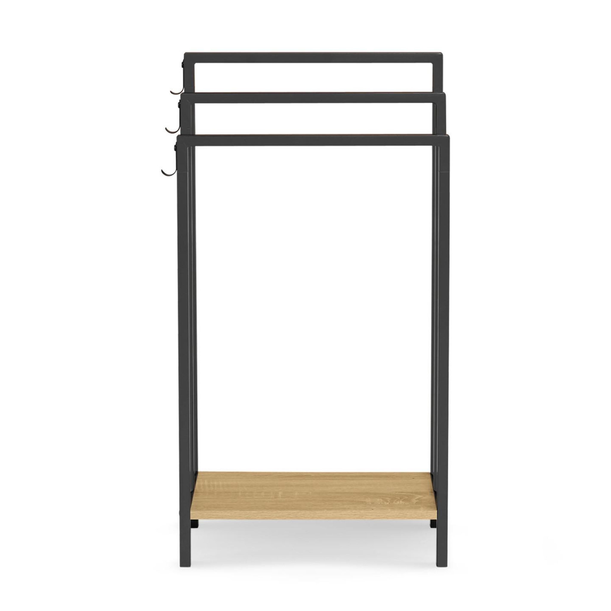 Voir la diapositive 3 : ID MARKET Porte-serviettes sur pied 3 niveaux detroit avec étagère design industriel